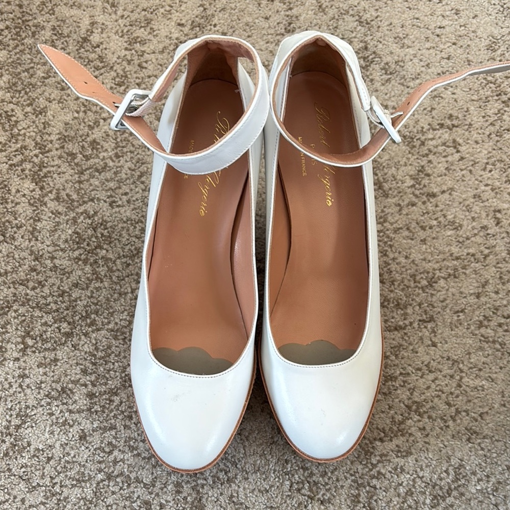 White Women's Wedge by Robert Clergerie